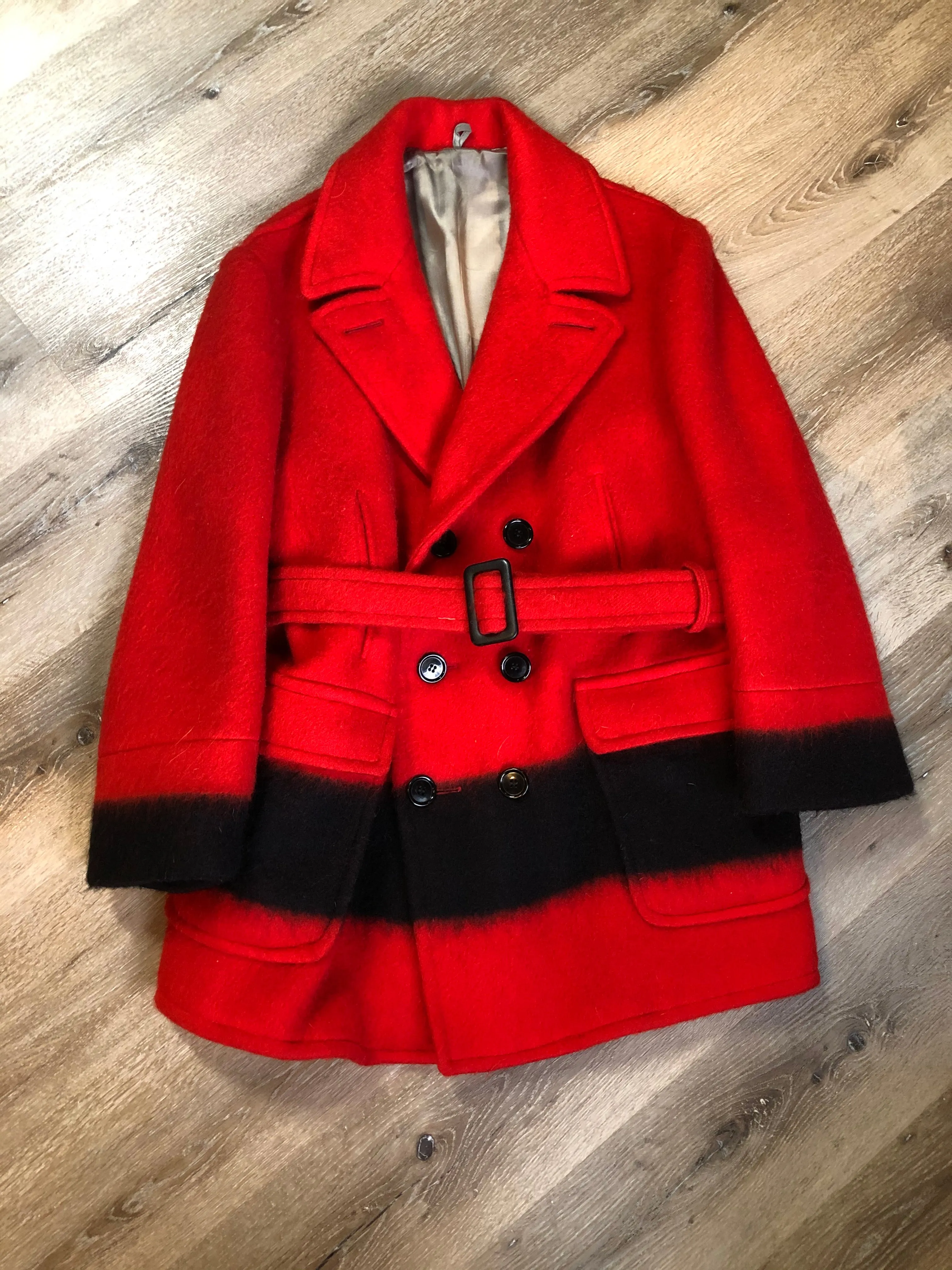 Vintage Hudson's Bay Company Red Point Blanket Coat with Belt, Made in Canada, SOLD