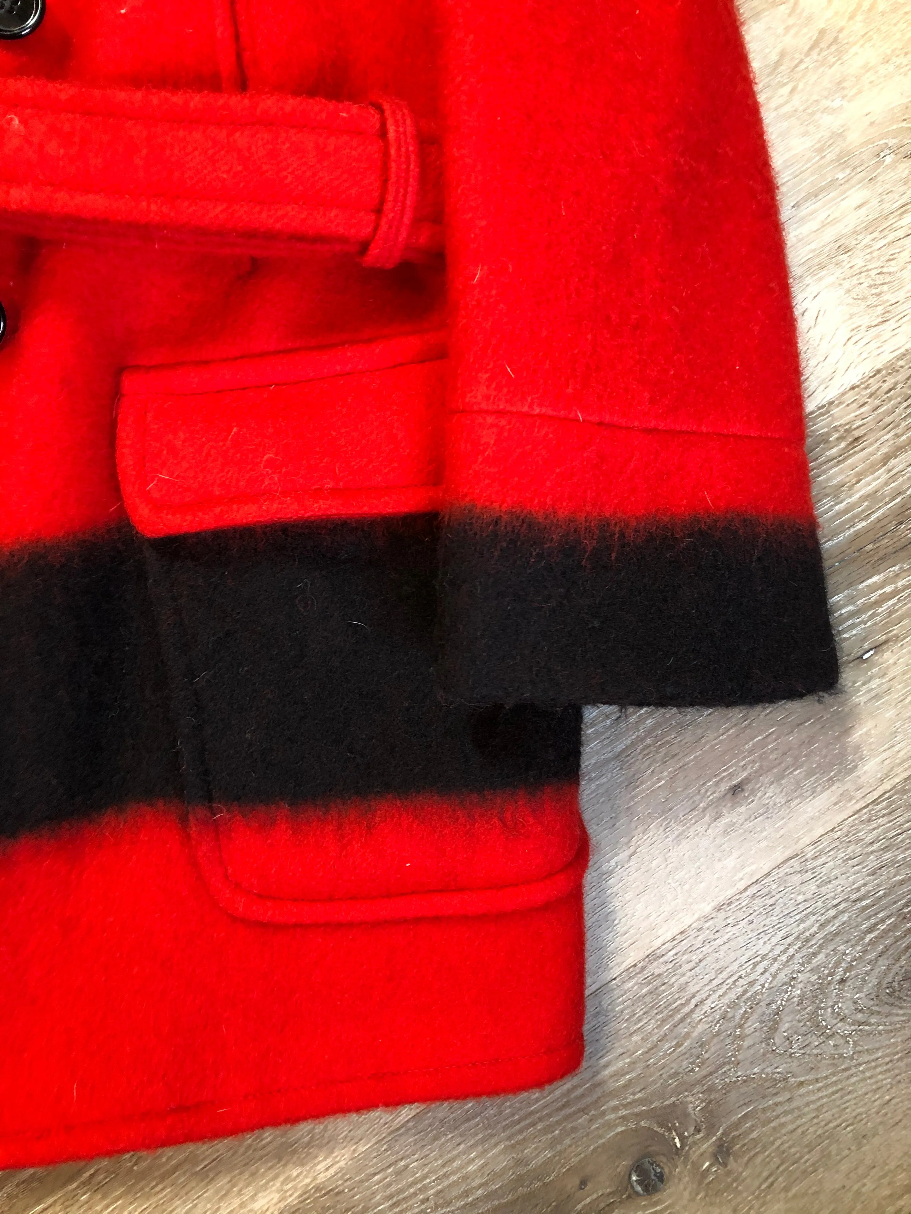 Vintage Hudson's Bay Company Red Point Blanket Coat with Belt, Made in Canada, SOLD