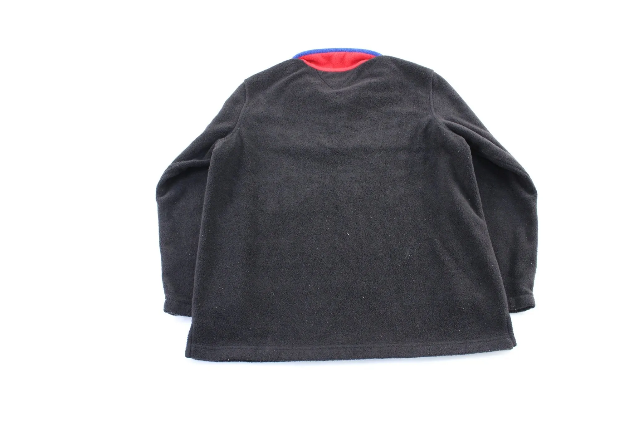 Vintage Tommy Hilfiger Embroidered Logo Black Pullover Fleece