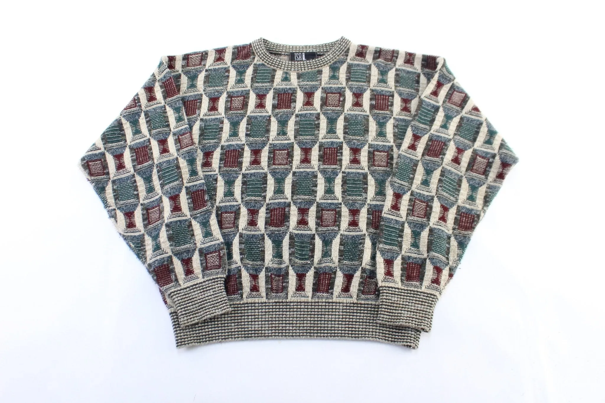 Vintage TSR Geometric Patterned Sweater