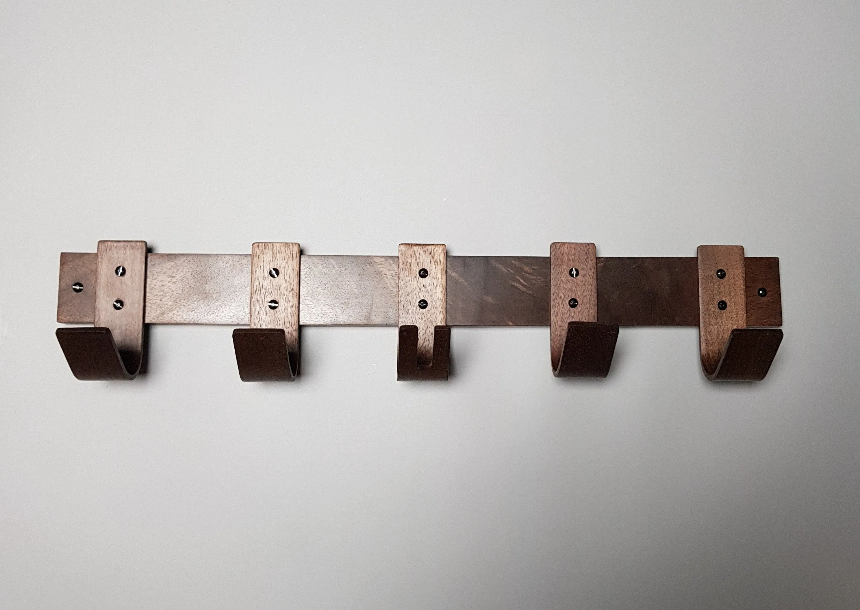 Walnut Coat Rack - Key Storage - Winter Breeze