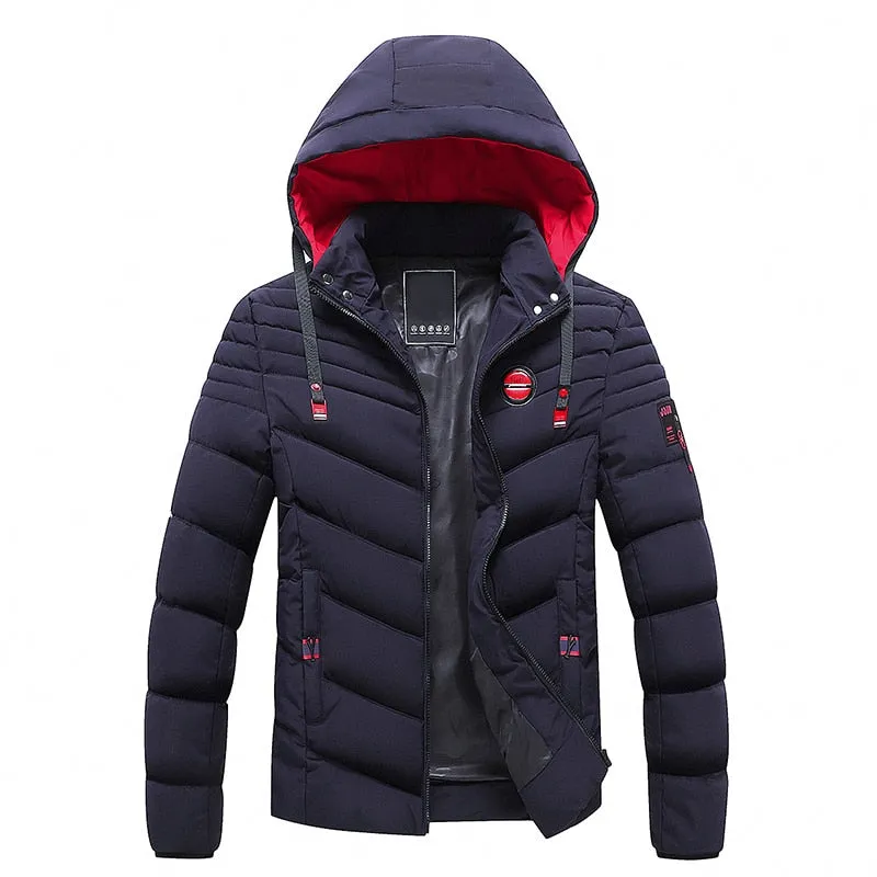 West Louis™ Brand Outwear Windproof Warm Coat