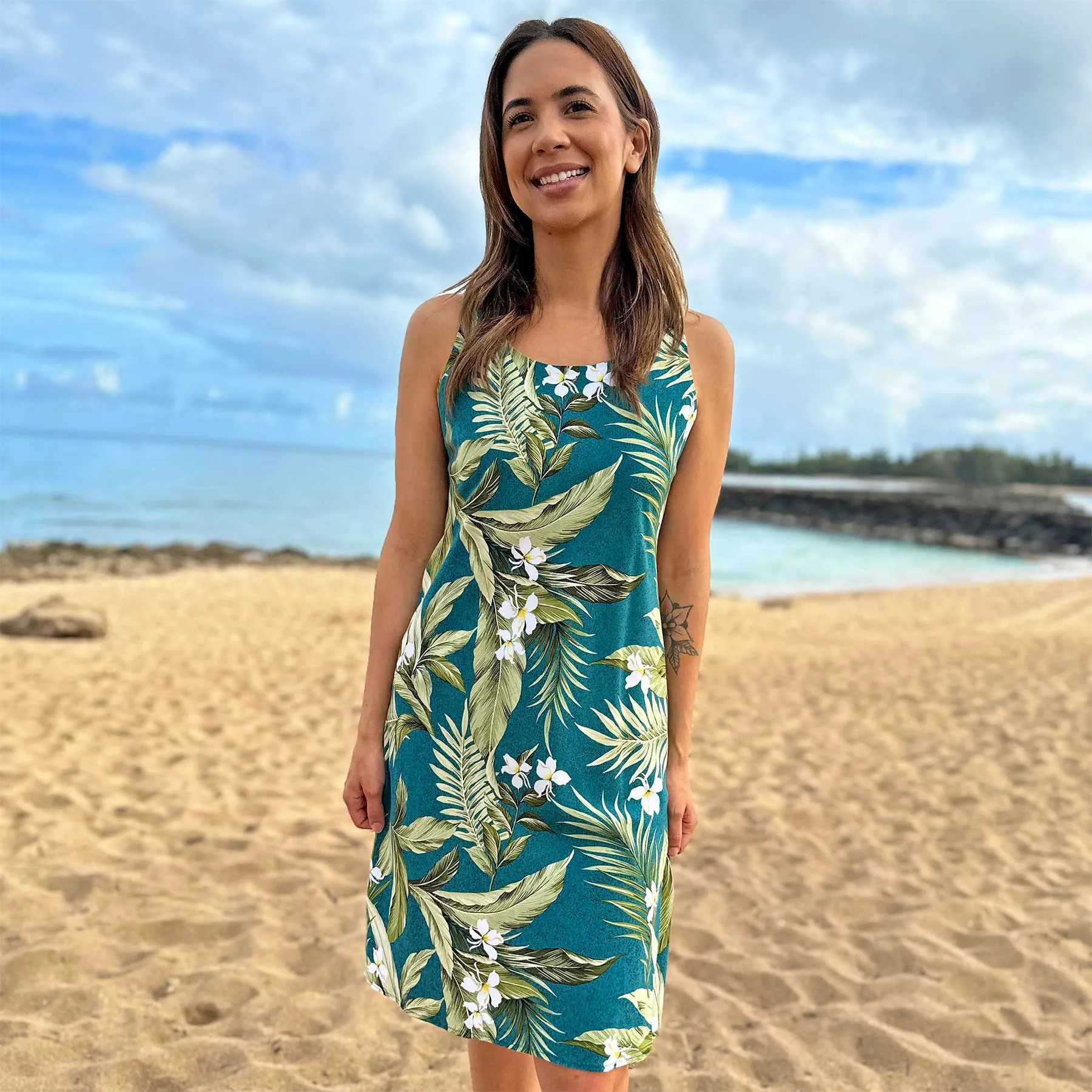 White Ginger Jade Tank Dress