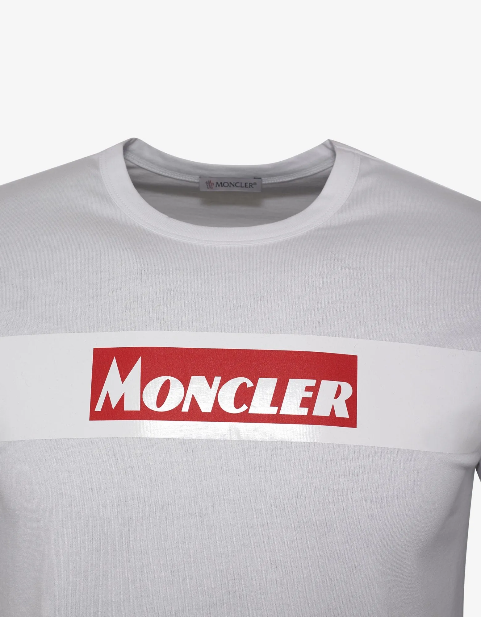 White Moncler Print T-Shirt