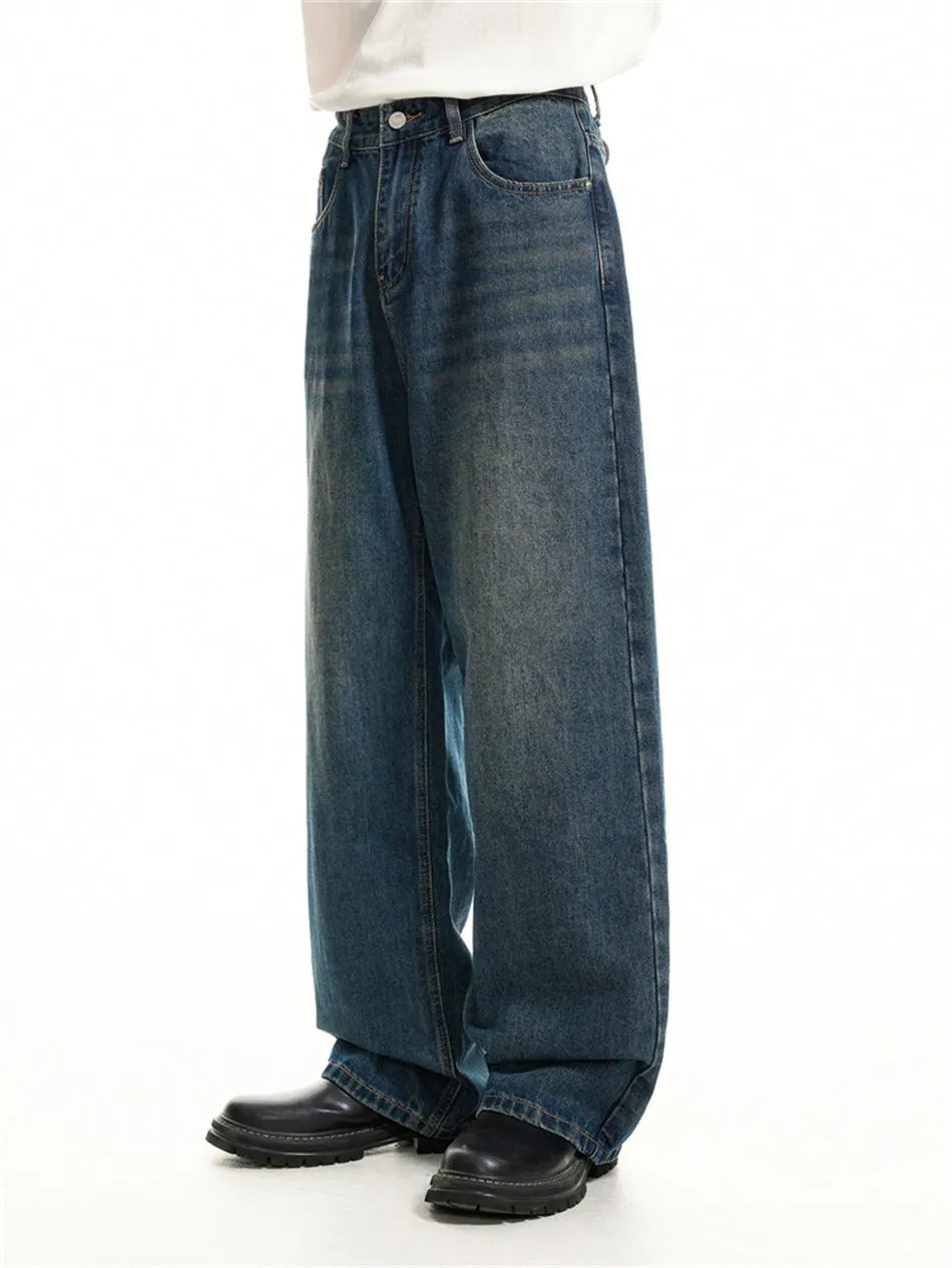 Wide Leg Vintage Faded Jeans