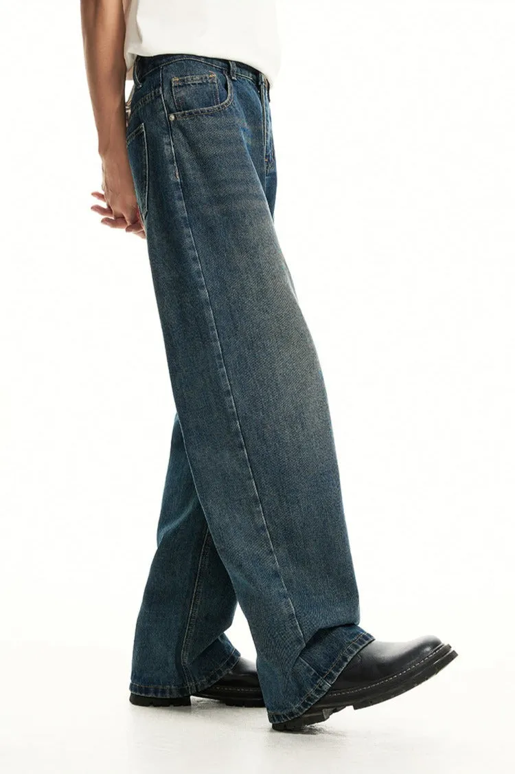 Wide Leg Vintage Faded Jeans