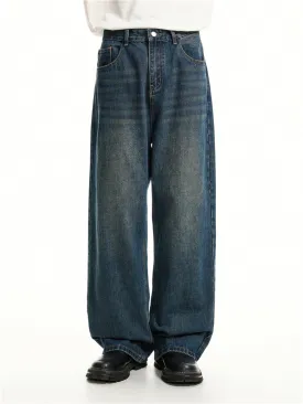 Wide Leg Vintage Faded Jeans