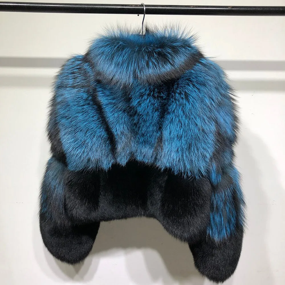 Winter warm Real fox fur coat