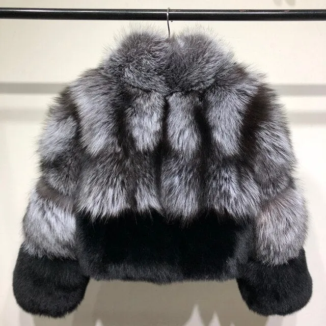 Winter warm Real fox fur coat