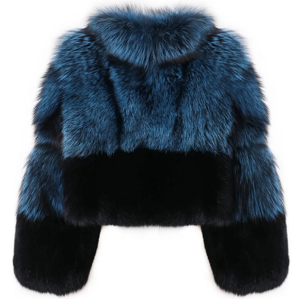 Winter warm Real fox fur coat