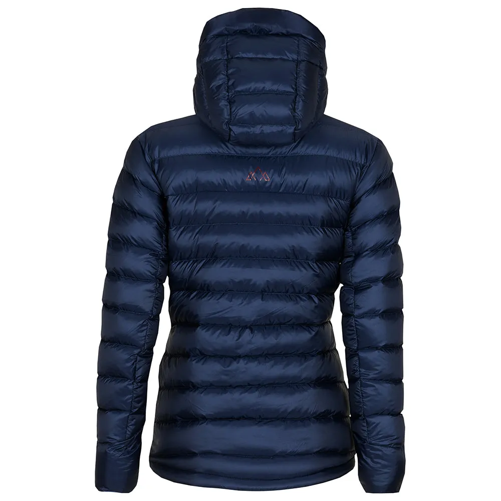 Womens Arktis Down Hooded Jacket (Navy/Rust)