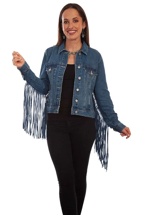 Women's Honey Creek Jacket Collection: Denim Fringe