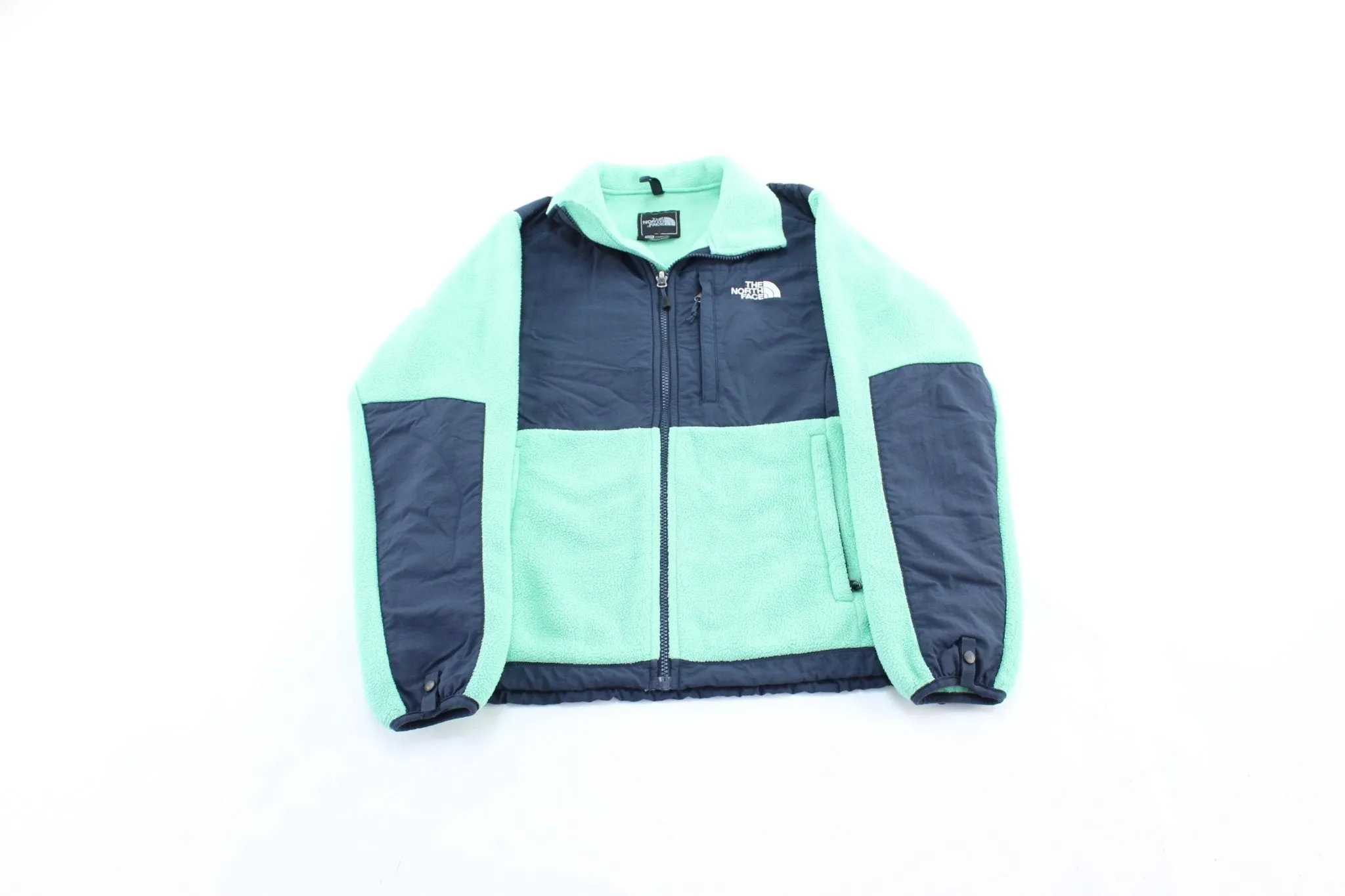 Women's The North Face Embroidered Logo Blue & Green Zip Up Jacket