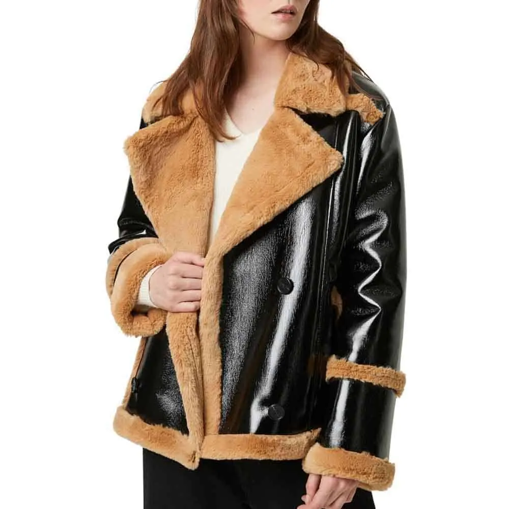 Women’s Trimmed Fur & Real Leather Jacket