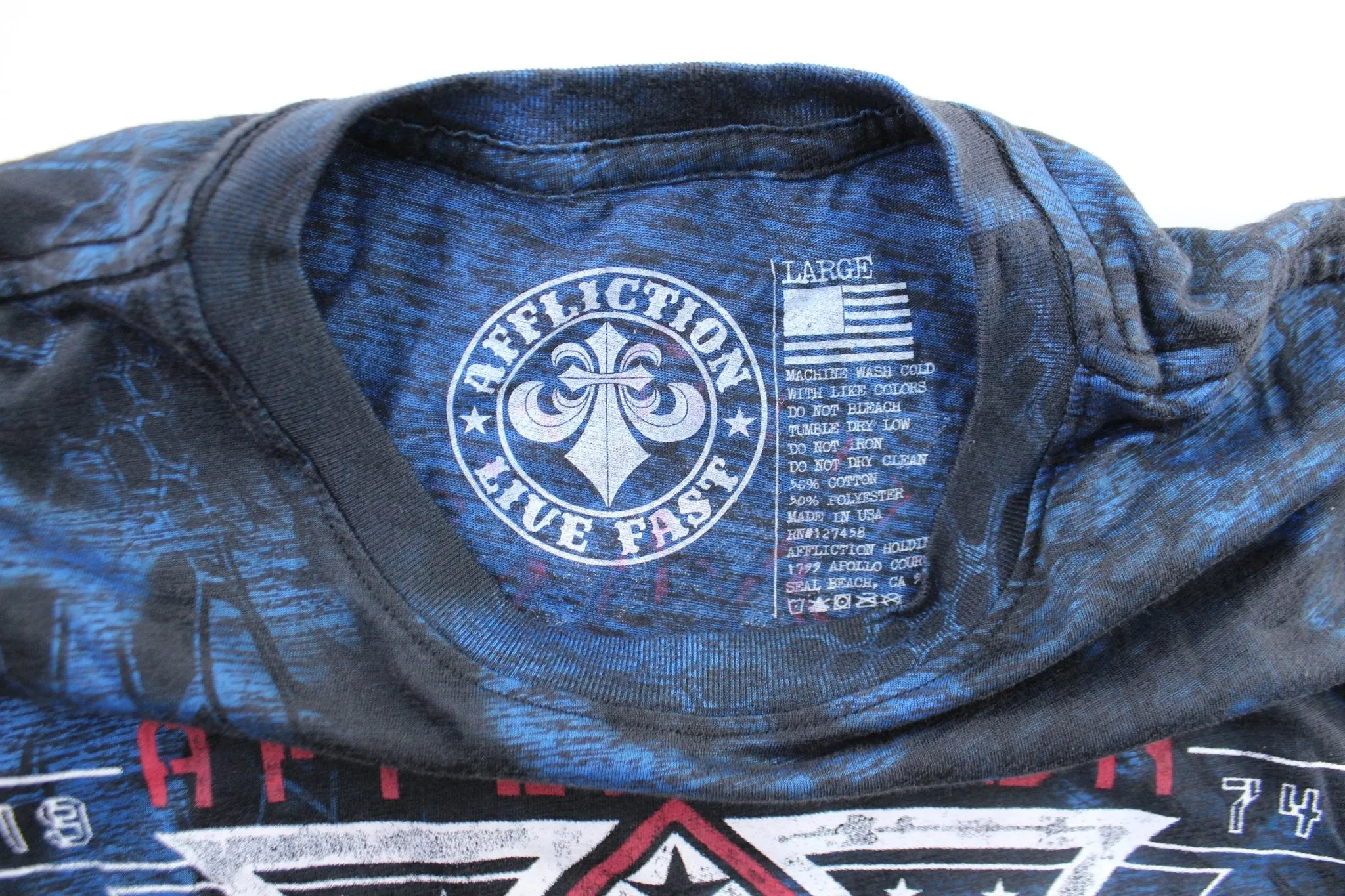 Y2K Affliction American Sniper Chris Kyle Graphic T-Shirt