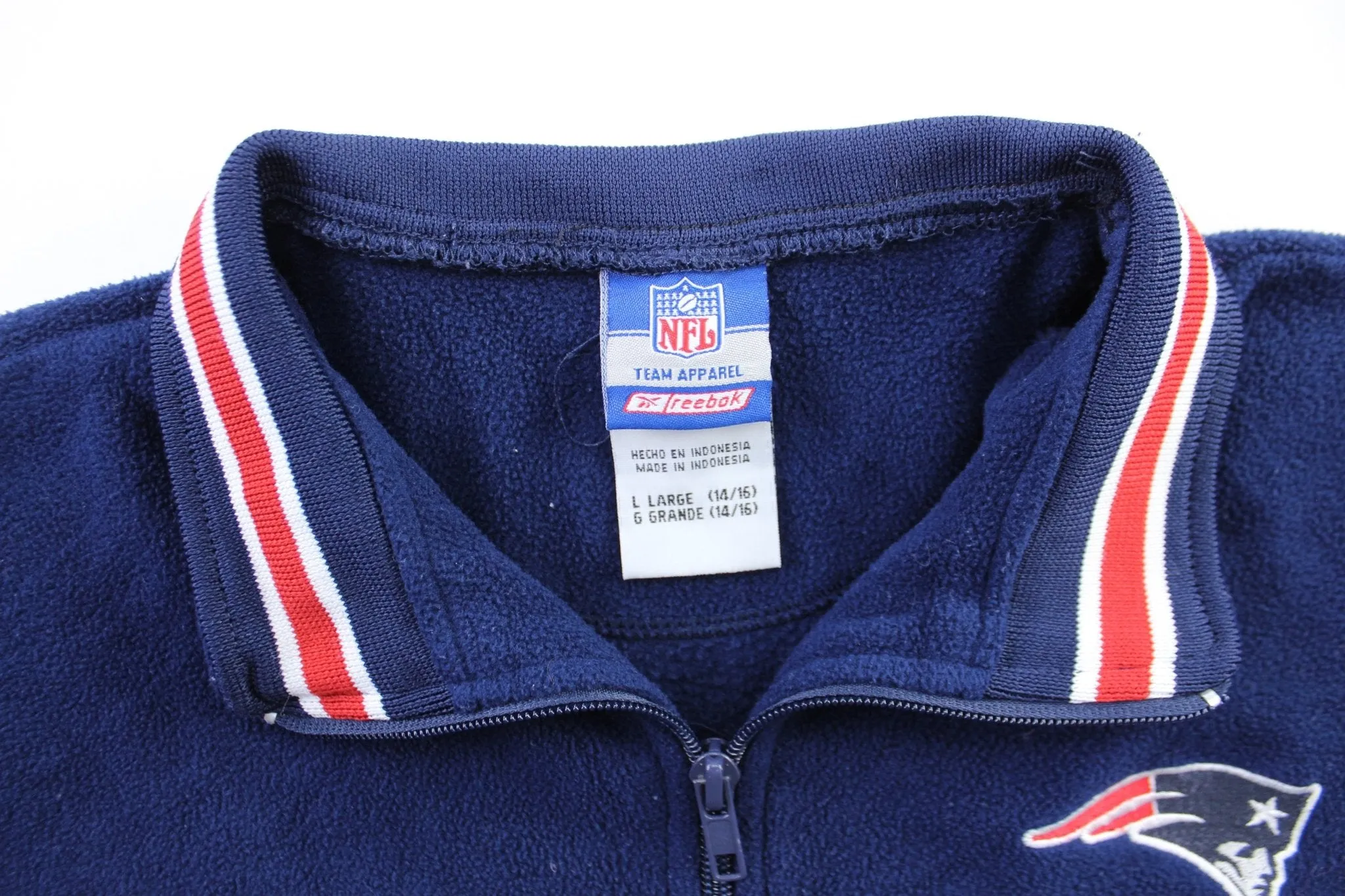 Youth Reebok Embroidered Logo New England Patriots Pullover Jacket