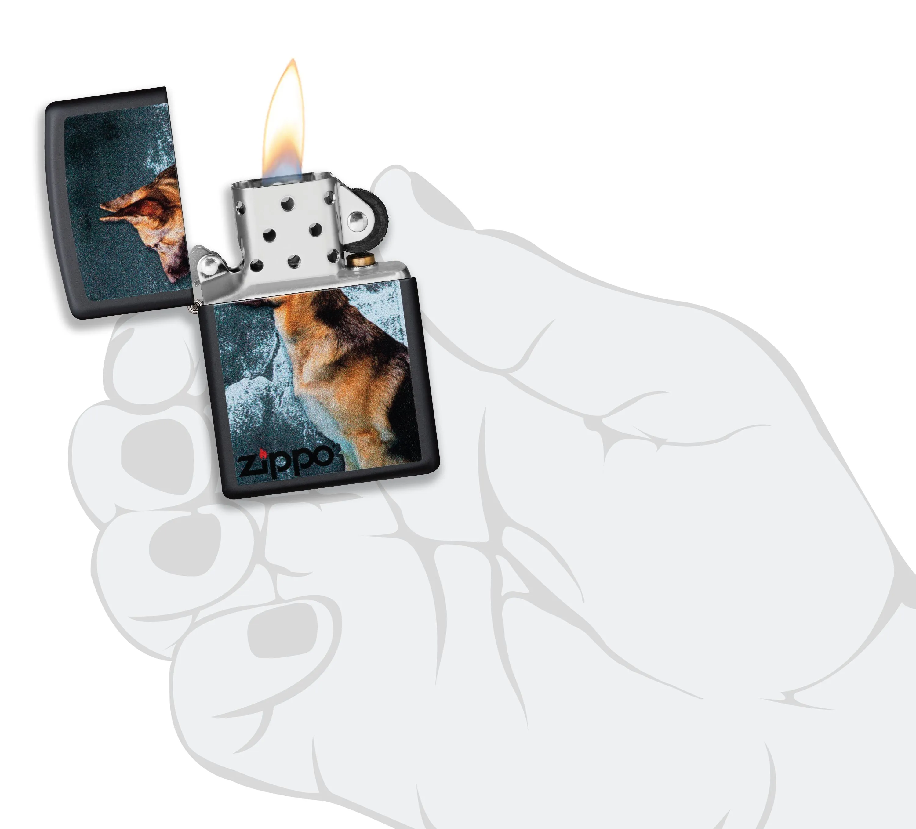 Zippo German Shepard Design